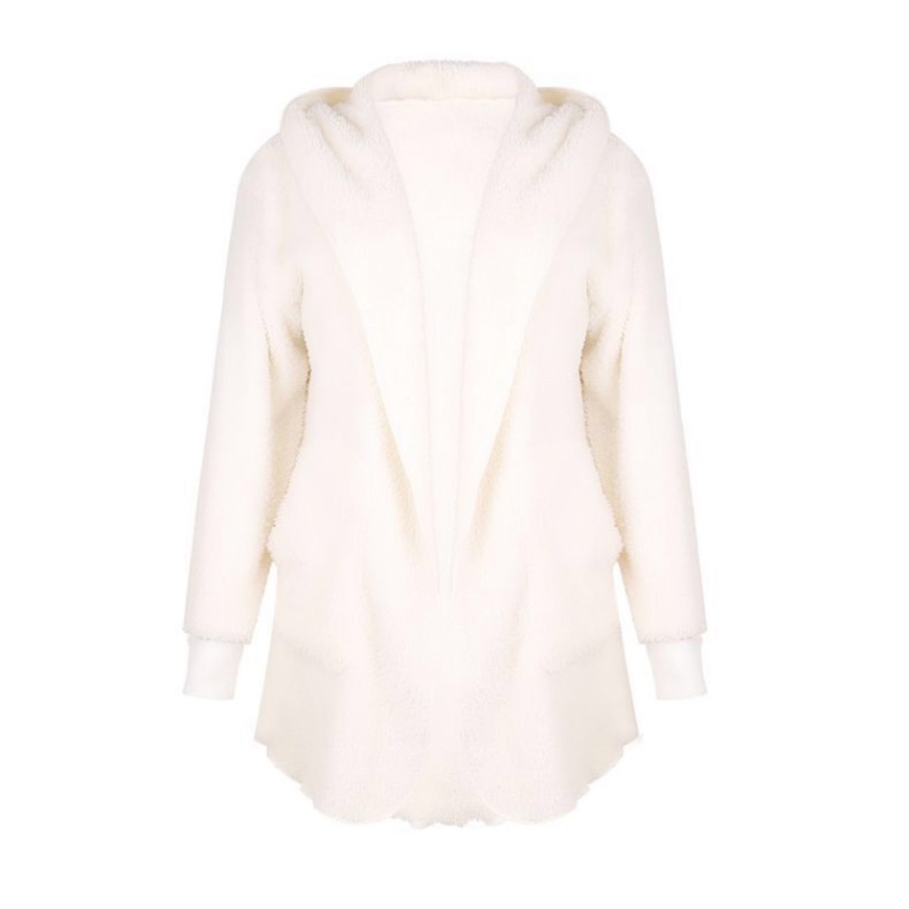 Apricot Warm Hooded Mid-Length Teddy Coat - Picture 3 of 10